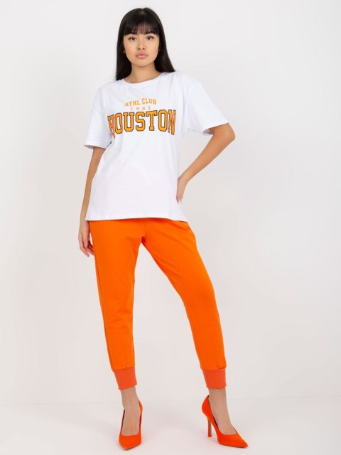 T-shirt bluzka damska biała lużna z napisem T-shirt bluzka damska biała lużna z napisem