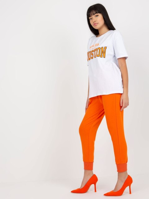 T-shirt bluzka damska biała lużna z napisem T-shirt bluzka damska biała lużna z napisem