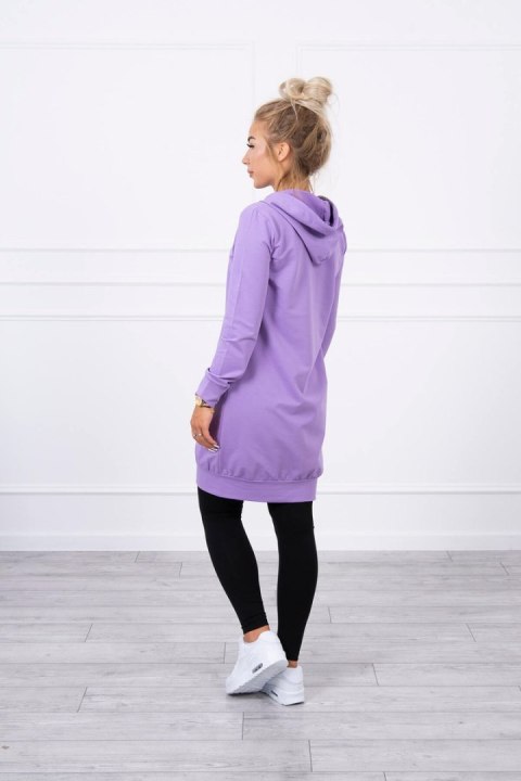 Bluza fioletowa z zamkiem i kieszeniami – codzienny miejski look