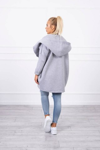 Bluza z krótkim suwakiem szara