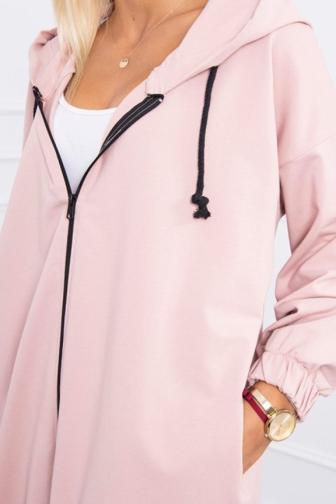 Bluza z nadrukiem "The world is yours" ciemny pudrowy róż