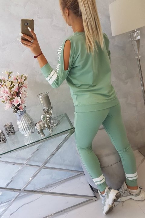 Komplet Girl Revolution ciemny miętowy