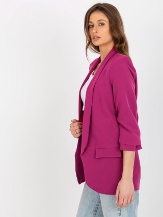 Marynarka fuksjowa Adela z marszczonym rękawem 3/4 XL