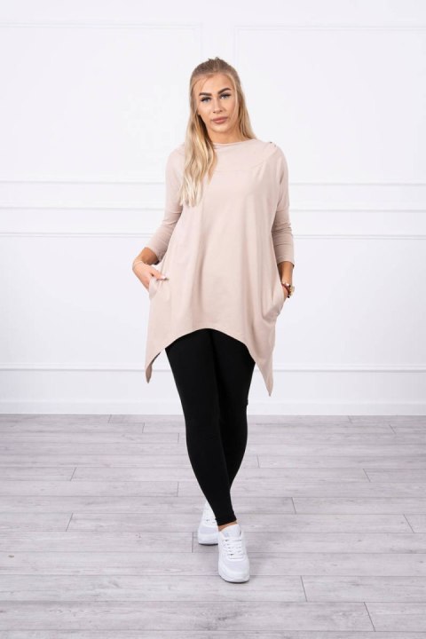 Bluza z nadrukiem roweru beżowa