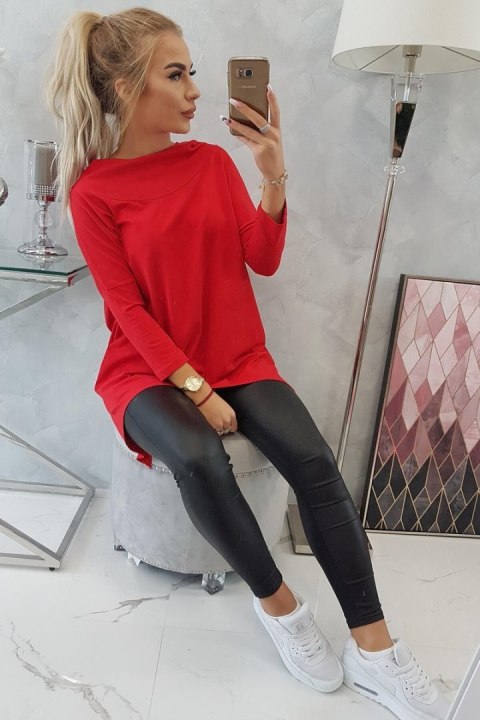 Bluza z nadrukiem roweru czerwona