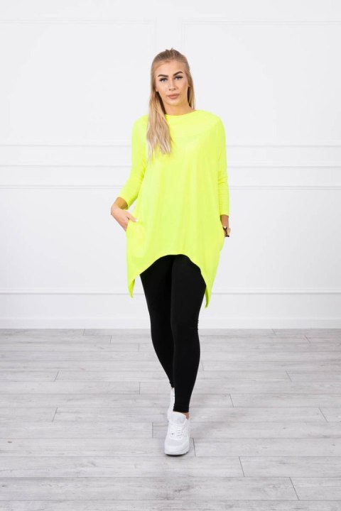 Bluza z nadrukiem roweru żółty neon