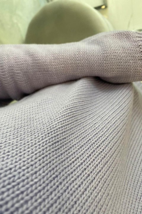 Sweter z dekoltem V fioletowy