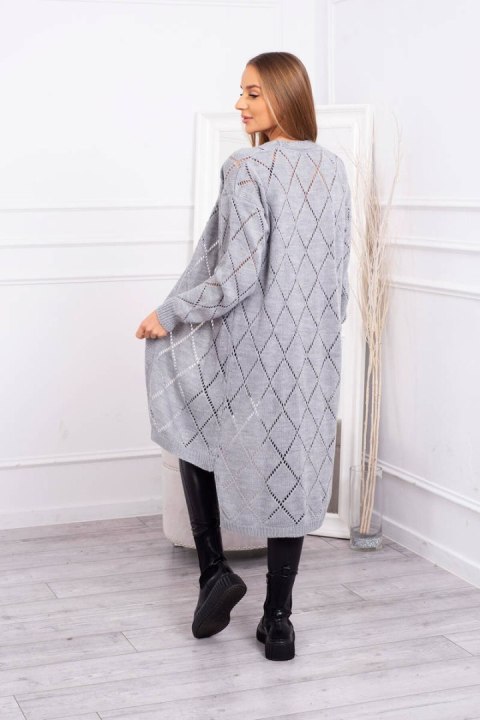 Sweter z geometrycznym wzorem szary Sweter z geometrycznym wzorem szary