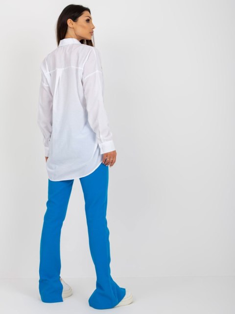 Koszula biała bawełniana oversize z aplikacją oko Koszula biała bawełniana oversize z aplikacją oko