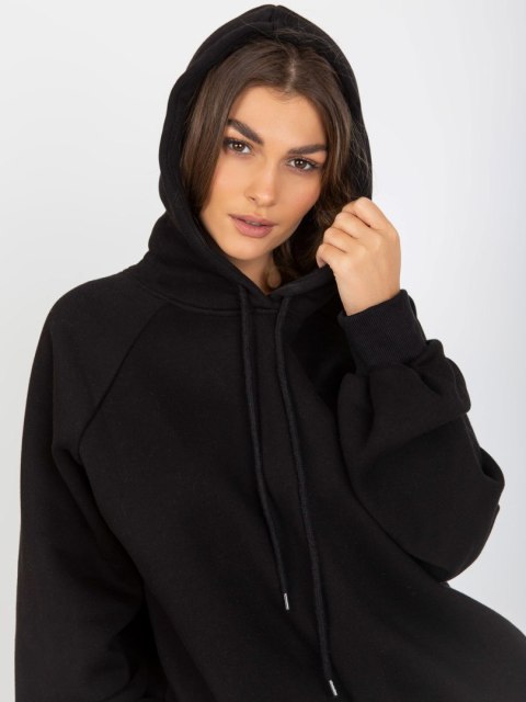 uza oversize z kapturem czarna basic uza oversize z kapturem czarna basic