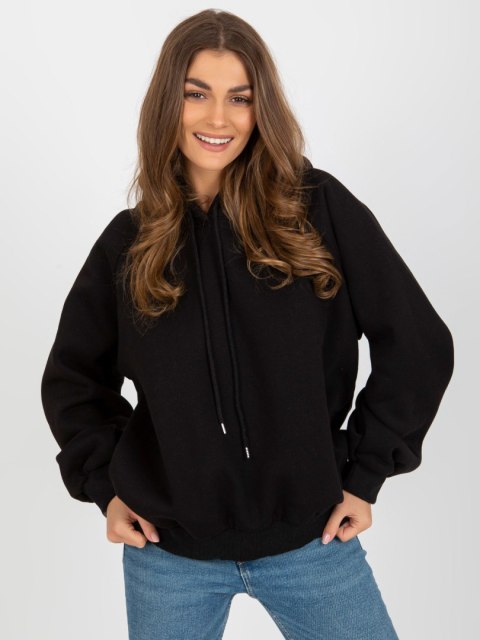 uza oversize z kapturem czarna basic uza oversize z kapturem czarna basic