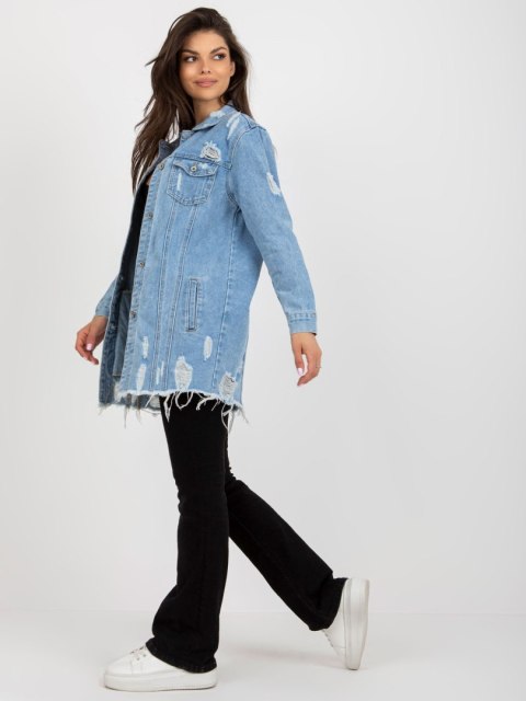 Kurtka długa oversize dżinsowa jeans niebieskia Kurtka długa oversize dżinsowa jeans niebieskia