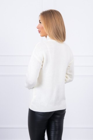 Sweter z półgolfem ecru