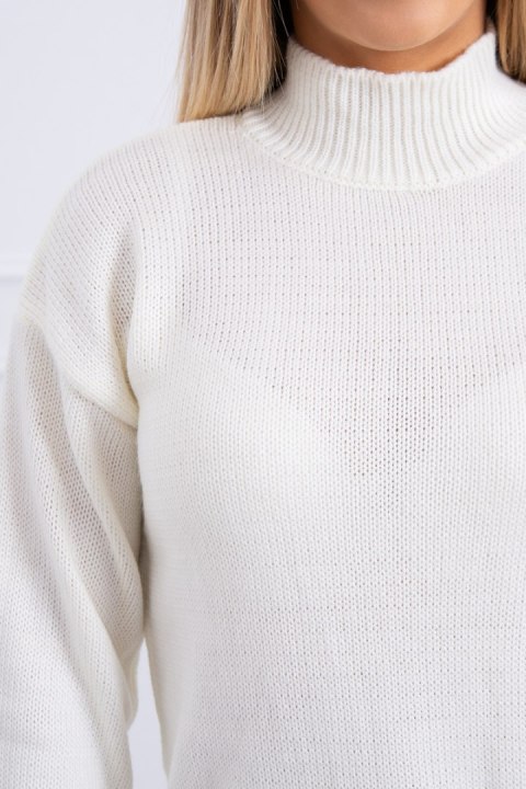 Sweter z półgolfem ecru