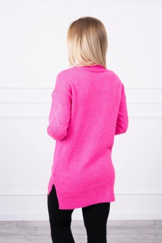 Sweter ze stójką różowy