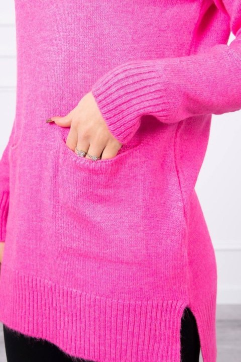 Sweter ze stójką różowy
