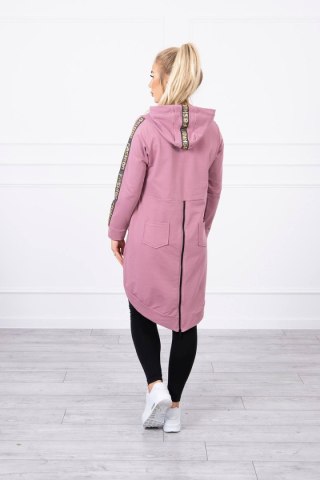 Bluza z suwakiem z tyłu ciemno różowa