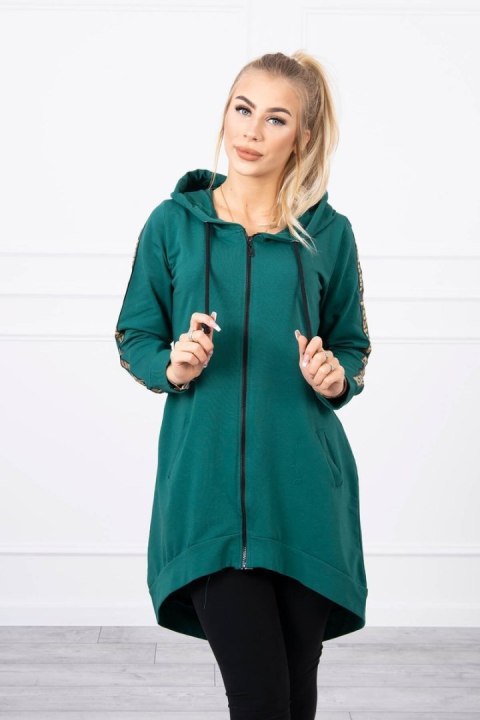 Bluza z suwakiem z tyłu zielona
