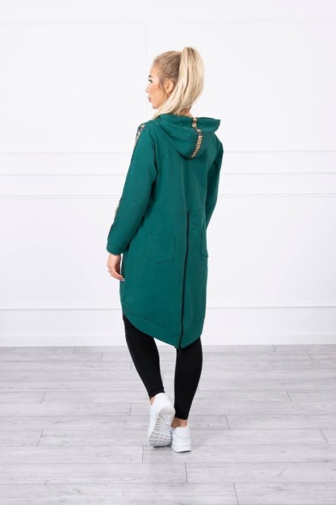Bluza z suwakiem z tyłu zielona