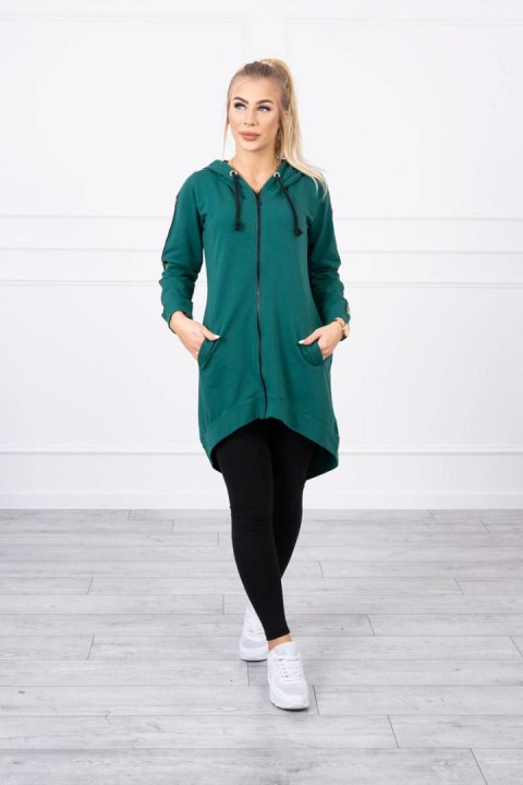 Bluza z suwakiem z tyłu zielona