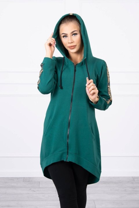 Bluza z suwakiem z tyłu zielona