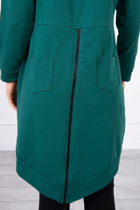 Bluza z suwakiem z tyłu zielona