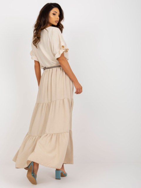 Spódnica maxi z falbaną letnia beżowa Italy Moda Spódnica maxi z falbaną letnia beżowa Italy Moda