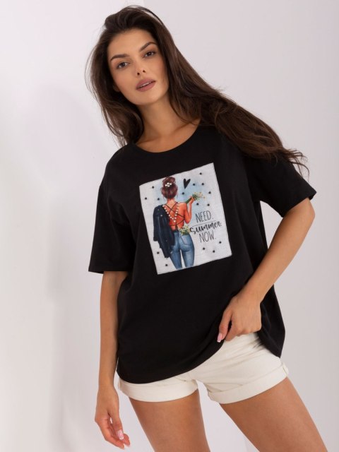 T-shirt LK-TS-509353.25P czarny T-shirt LK-TS-509353.25P czarny