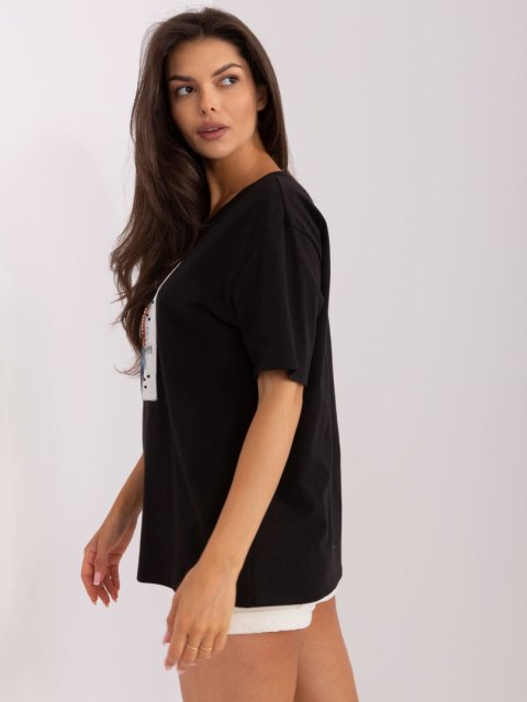 T-shirt LK-TS-509353.25P czarny T-shirt LK-TS-509353.25P czarny