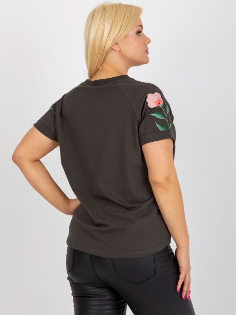 Bluzka RV-BZ-8542.36 ciemny khaki Bluzka RV-BZ-8542.36 ciemny khaki