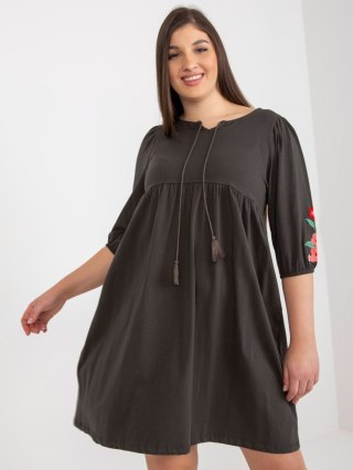 Sukienka RV-SK-8528.55P ciemny khaki