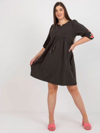 Sukienka RV-SK-8528.55P ciemny khaki