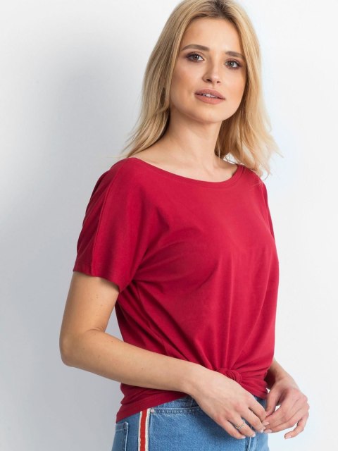 Koszulka t-shirt bordowy z dekoltem na plecach Fire M Koszulka t-shirt bordowy z dekoltem na plecach Fire M