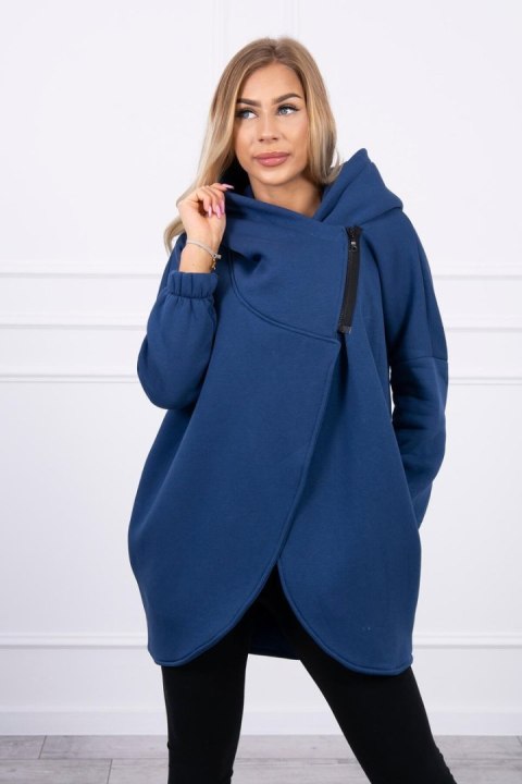 Bluza z krótkim suwakiem jeansowa