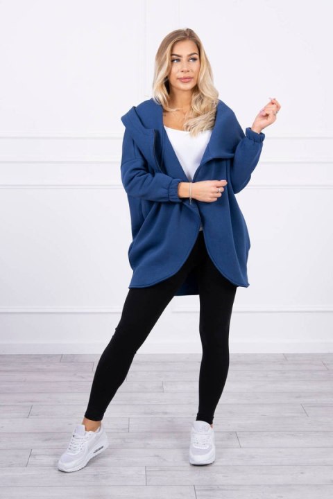 Bluza z krótkim suwakiem jeansowa