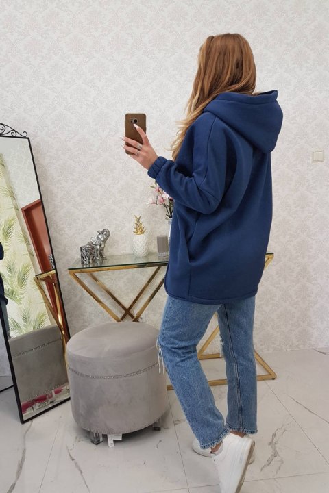 Bluza z krótkim suwakiem jeansowa