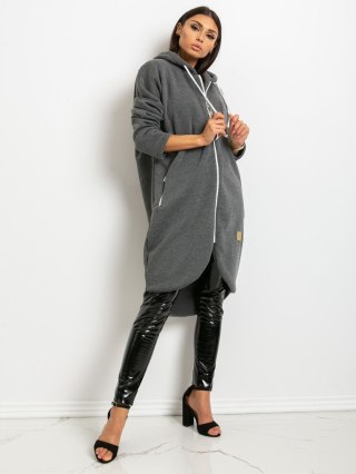 Ciemno szara bluza dresowa z kapturem Stunning S/M