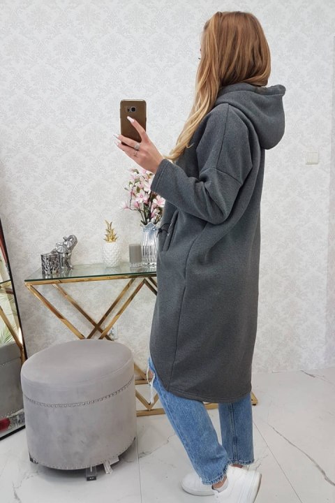 Bluza ocieplana długa grafitowa