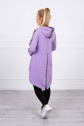 Bluza z suwakiem z tyłu ciemno fioletowa