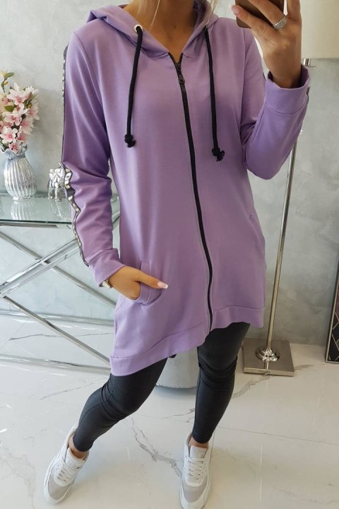 Bluza z suwakiem z tyłu ciemno fioletowa