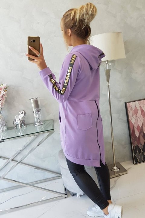 Bluza z suwakiem z tyłu ciemno fioletowa