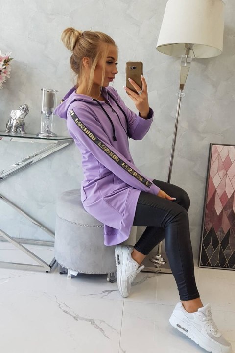 Bluza z suwakiem z tyłu ciemno fioletowa