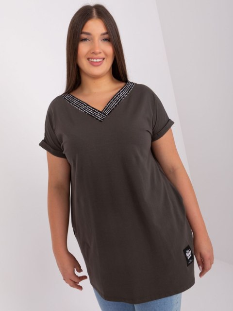 Bluzka RV-BZ-7862.10P ciemny khaki Bluzka RV-BZ-7862.10P ciemny khaki