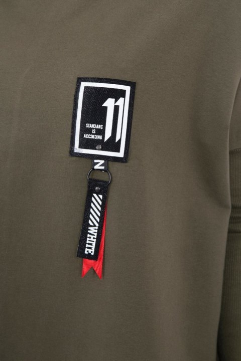 Bluza oversize z asymetrycznymi bokami khaki Bluza oversize z asymetrycznymi bokami khaki