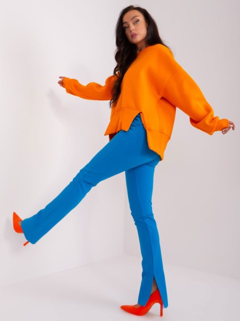 Bluza pomrańczowa z asymetrycznym wykończeniem basic Bluza pomrańczowa z asymetrycznym wykończeniem basic