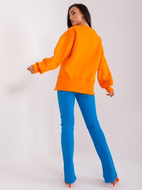 Bluza pomrańczowa z asymetrycznym wykończeniem basic Bluza pomrańczowa z asymetrycznym wykończeniem basic