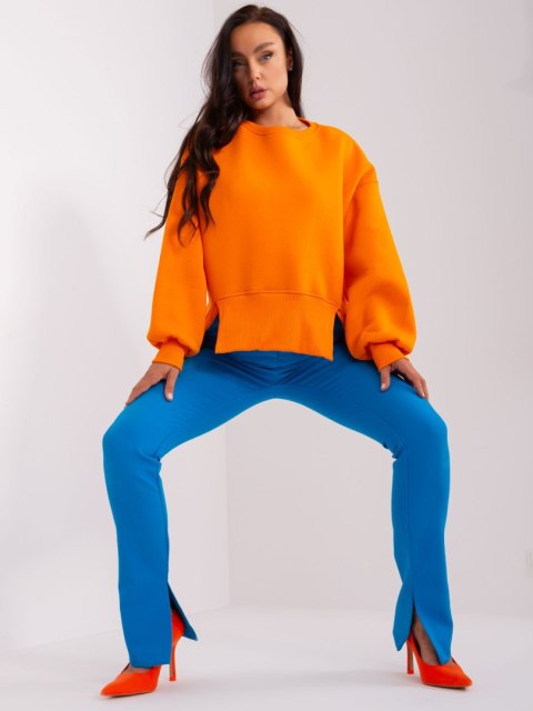 Bluza pomrańczowa z asymetrycznym wykończeniem basic Bluza pomrańczowa z asymetrycznym wykończeniem basic