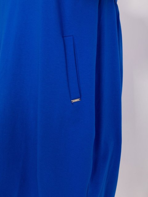 Sukienka tunika basic z kieszeniami plus size kobaltowa
