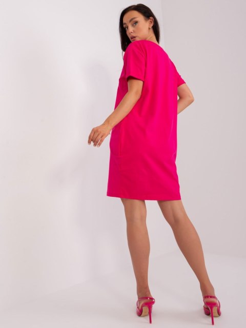 Sukienka RV-SK-8724.12 fuksjowy L/XL Sukienka RV-SK-8724.12 fuksjowy L/XL
