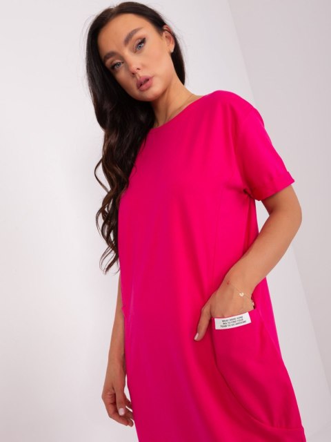 Sukienka RV-SK-8724.12 fuksjowy L/XL Sukienka RV-SK-8724.12 fuksjowy L/XL